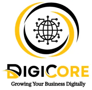 Digicore company logo in yellow and black